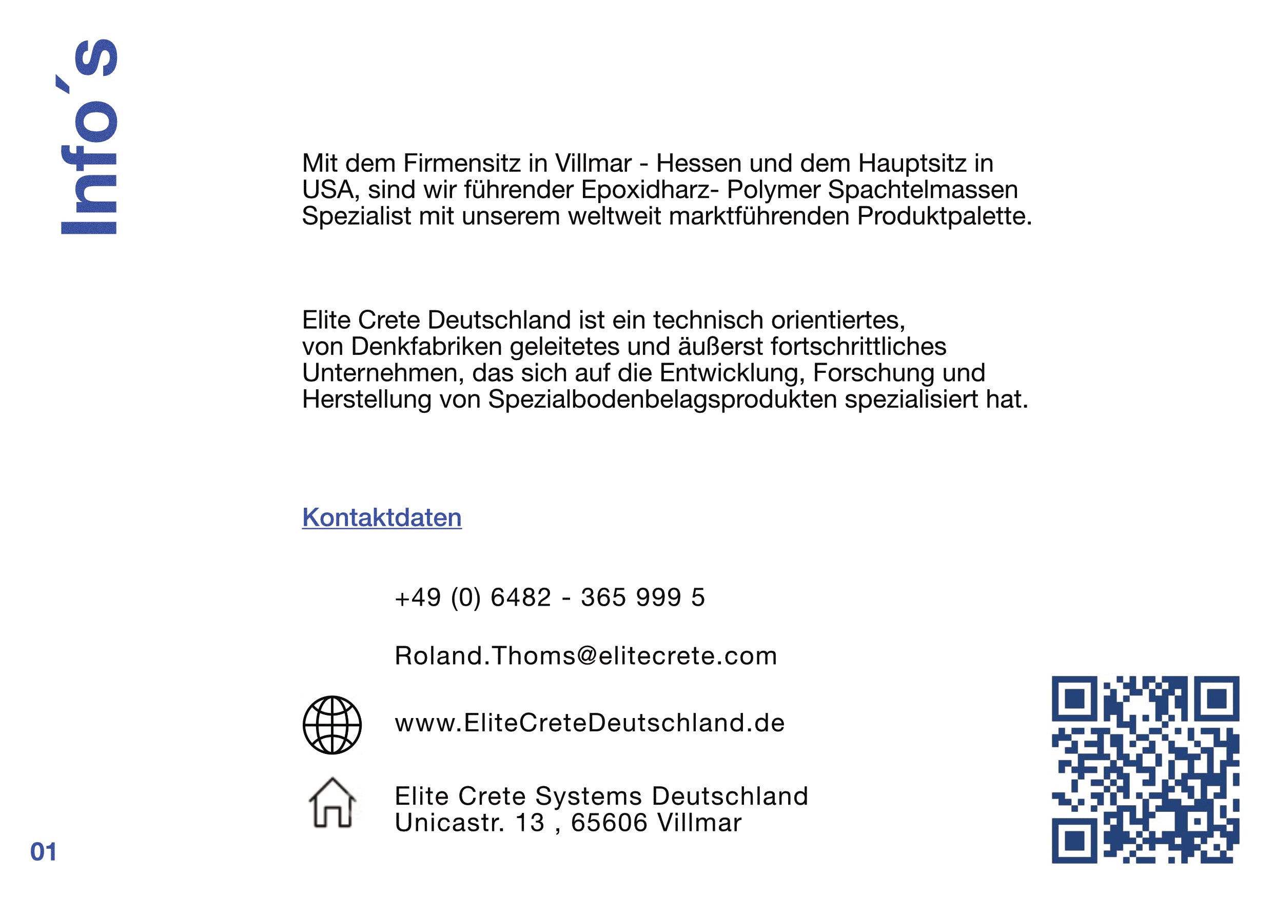 Katalog Elite Crete Systems Deutschland
