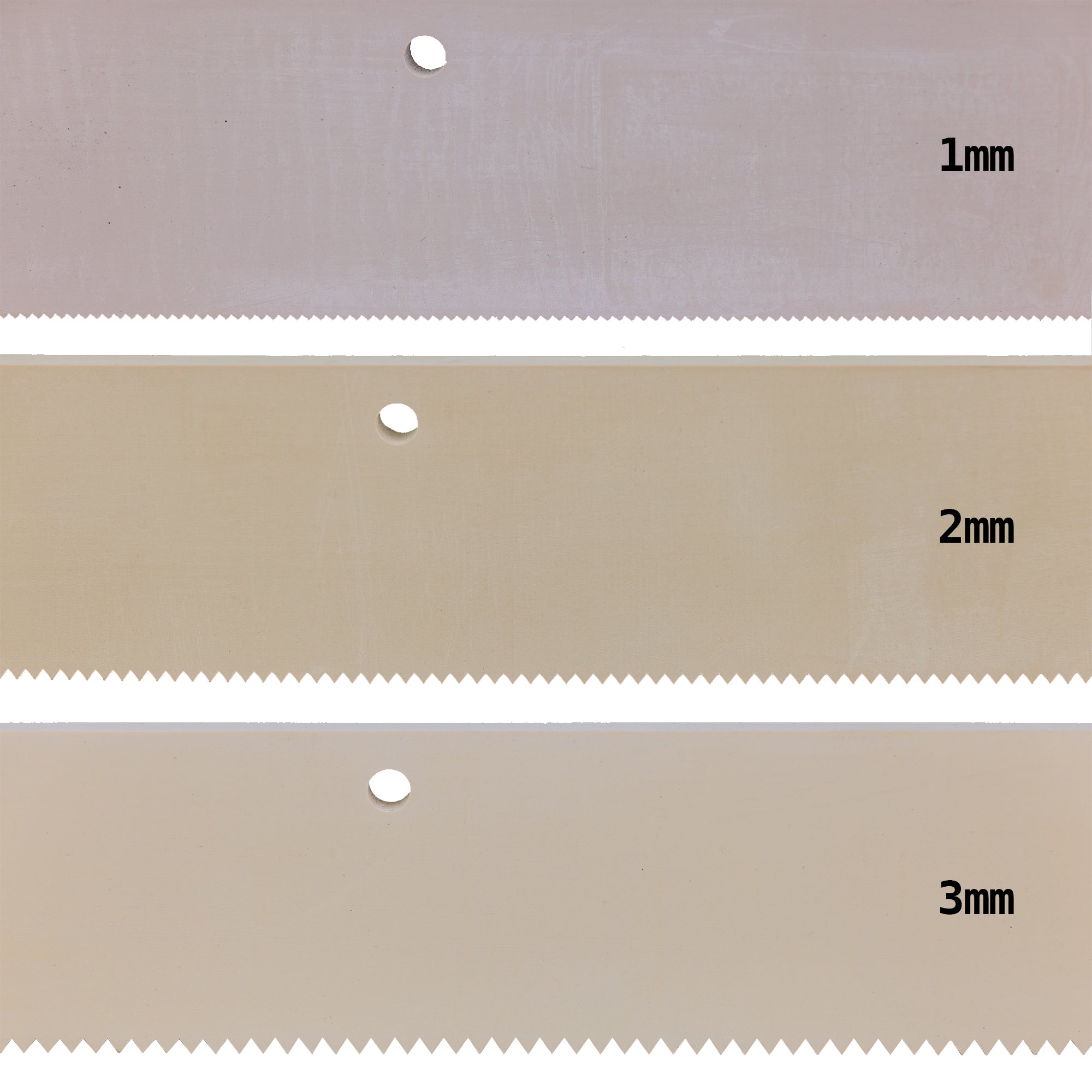 Ersatz-Gummi für Rakel Halter 580 mm breit mit 1 - 3 mm Gummi-Zahnung